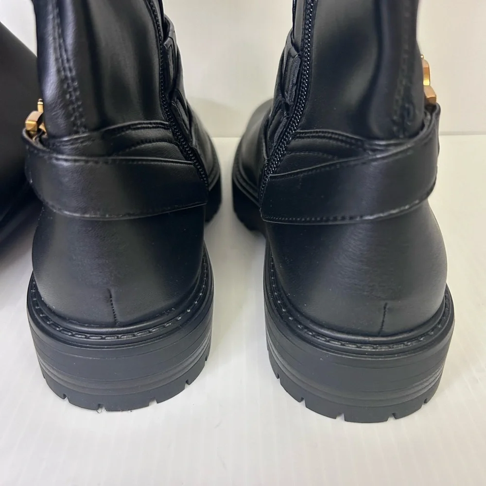 🖤”Guess” NIB Black “Jellio” Over the Knee Lug Chunky Sole Boots Size 7.5
